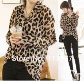 Blusa chifon leopardo