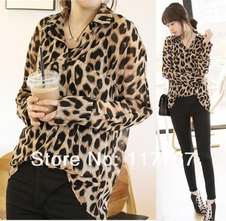 Blusa chifon leopardo